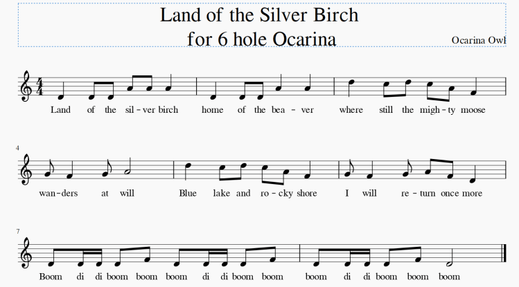 Land of the Silver Birch Ocarina